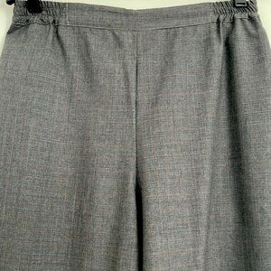 Eskandar Wide Leg Wool/Cashmere Plaid Trousers